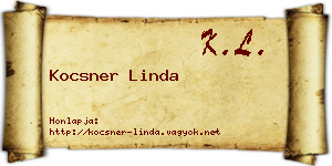 Kocsner Linda névjegykártya